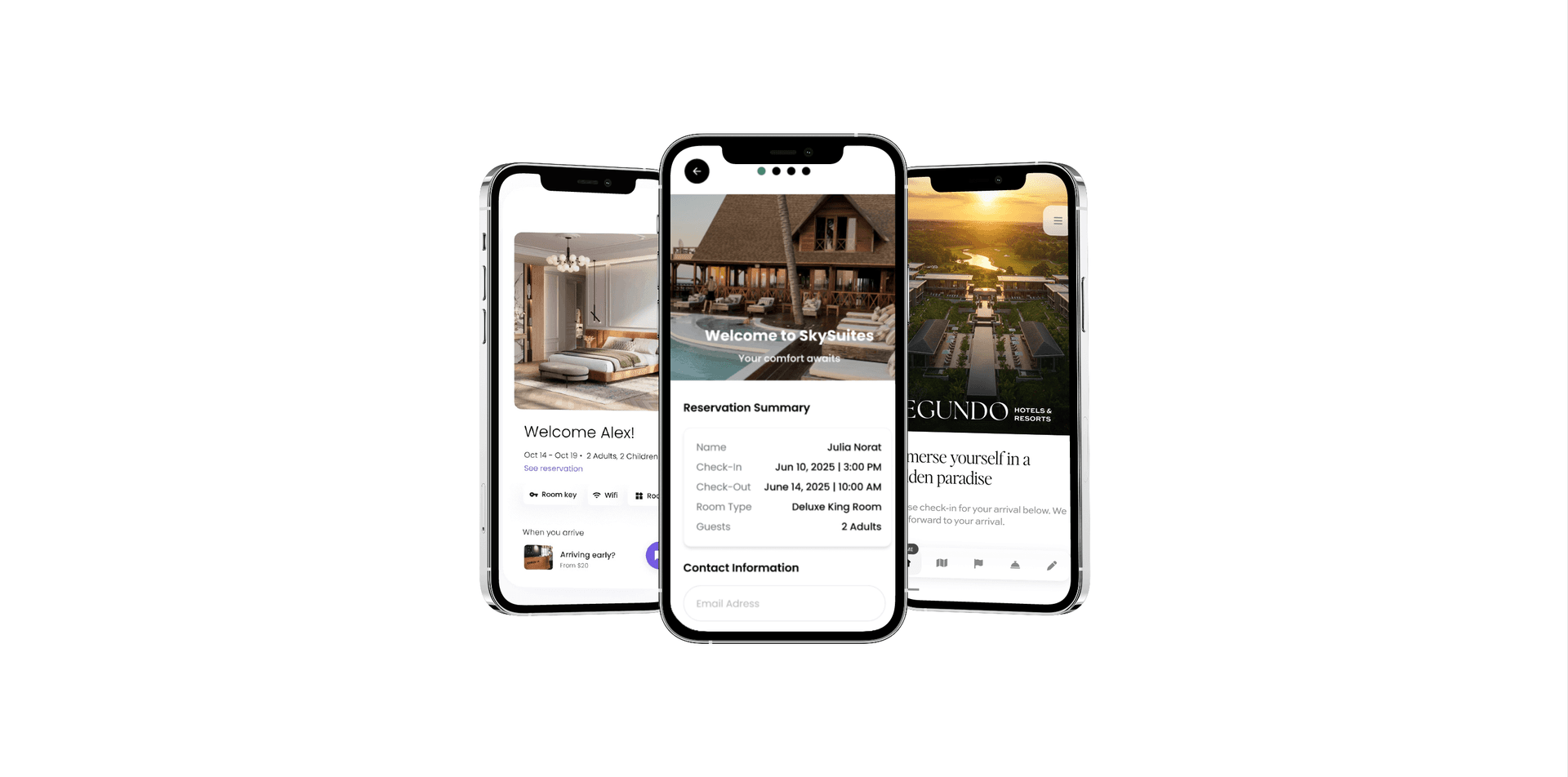 Modern hotel lobby showcasing digital hospitality technology